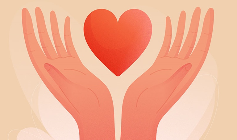 hand heart icon