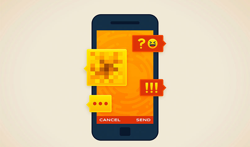 Illustration mobile phone chat