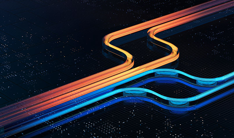 Data flowing lines
