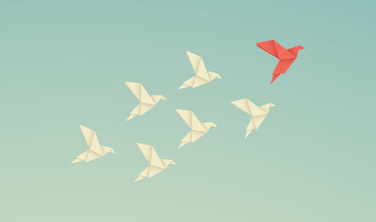 Illustration paper cranes