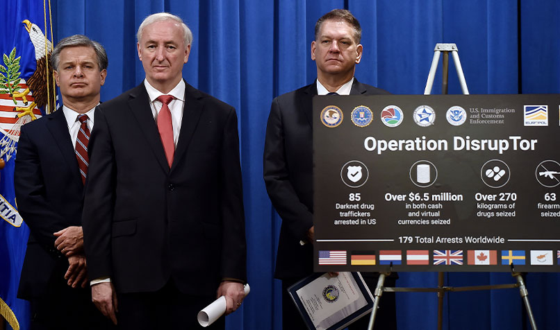 Jeffrey Rosen, Christopher Wray, Timothy Shea