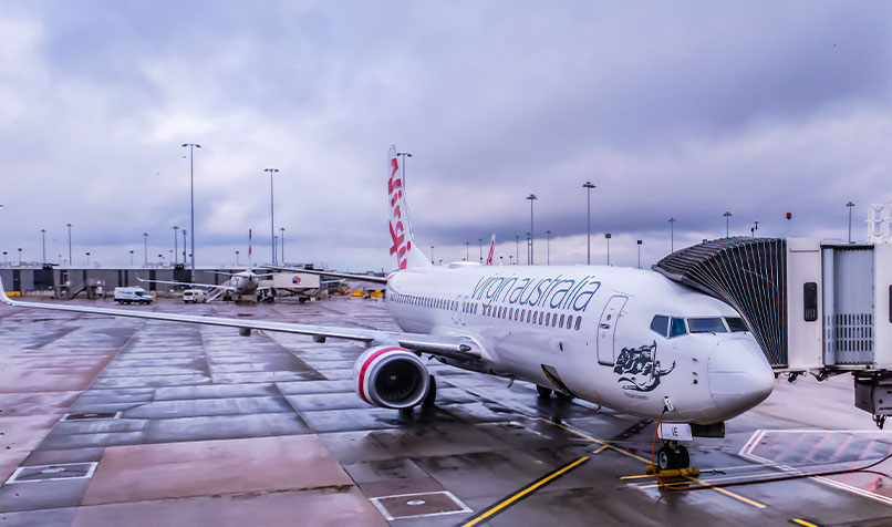 Virgin Australia plane airport