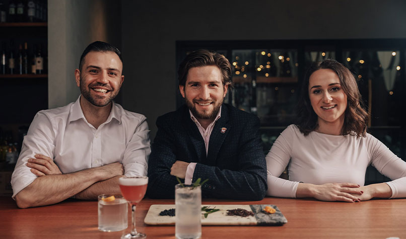 Cameron Hunt, Stephen Lawrence and Diana Abelardo, Brunswick Aces