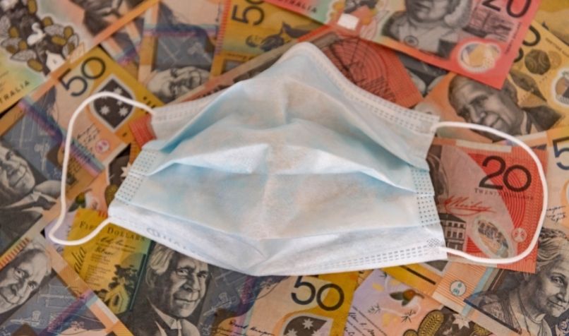 Australian money face mask