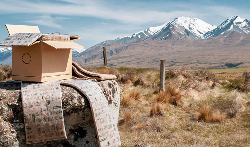 Sustainable thermal packaging mountains
