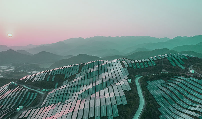 Hills solar panels