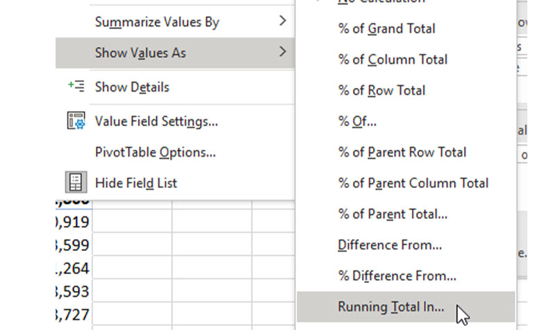 Excel screenshot