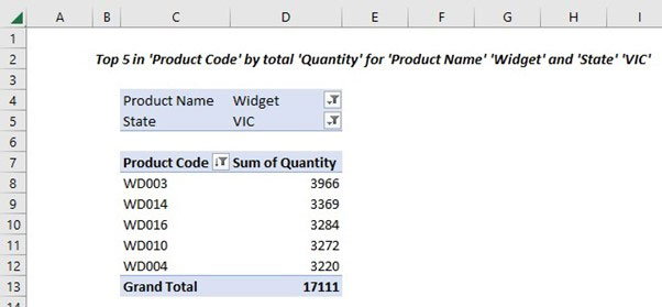 Excel screenshot
