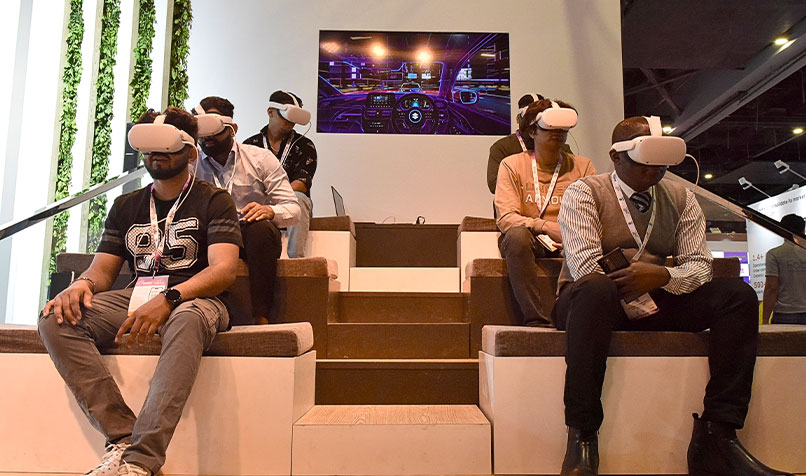 VR boxes in use in New Delhi, India