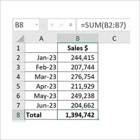 Excel screenshot