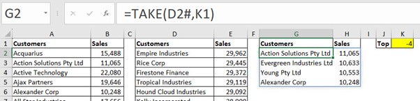 Excel screenshot