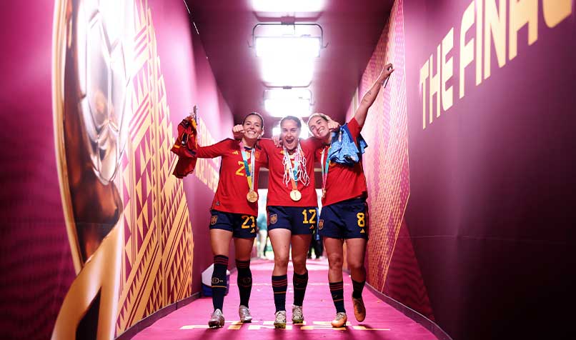 Spain celebrate fifa women's world cup