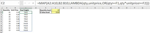 Excel screenshot