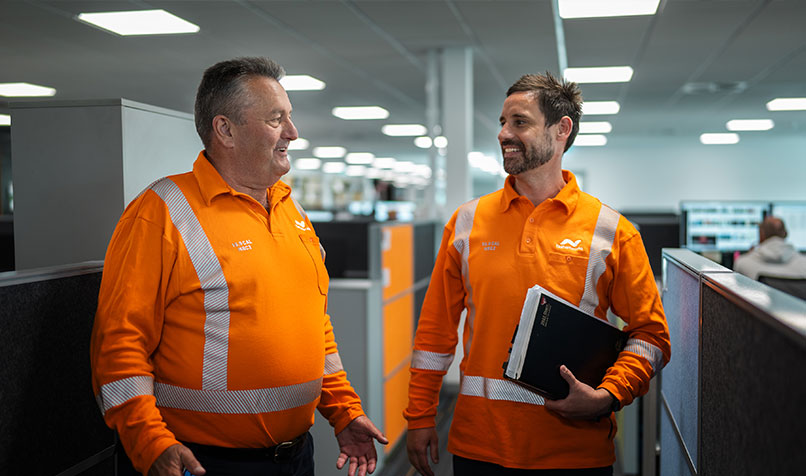 Ross Burridge and colleague