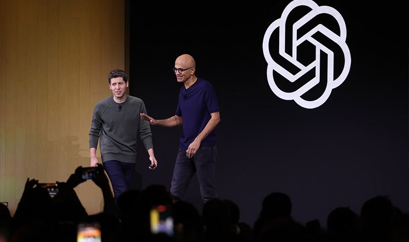 Satya Nadella and Sam Altman