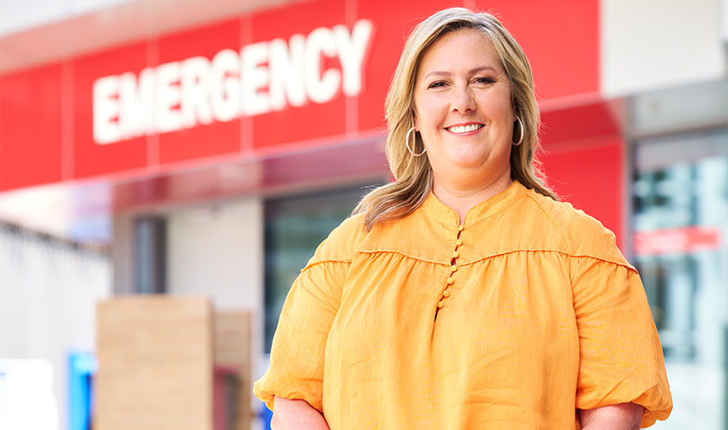 Rachelle Anstey outside emergency