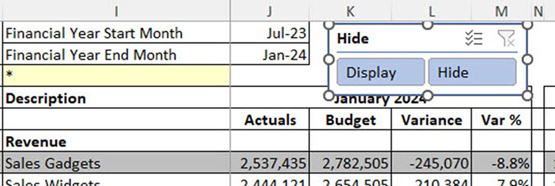 Excel screenshot