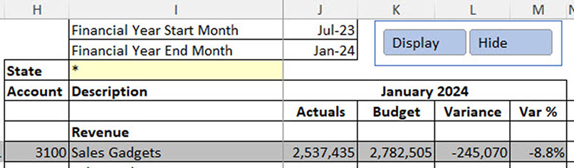 Excel screenshot