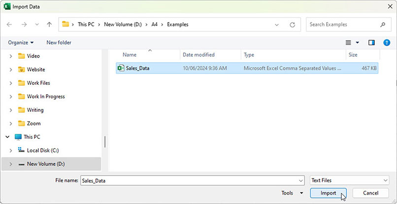 Excel screenshot