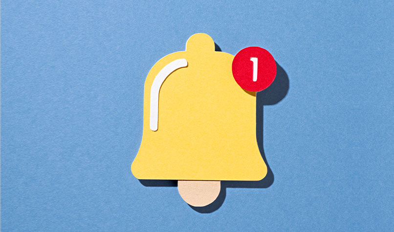 Alarm icon one notification