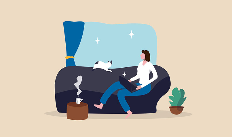 Person sitting lounge night