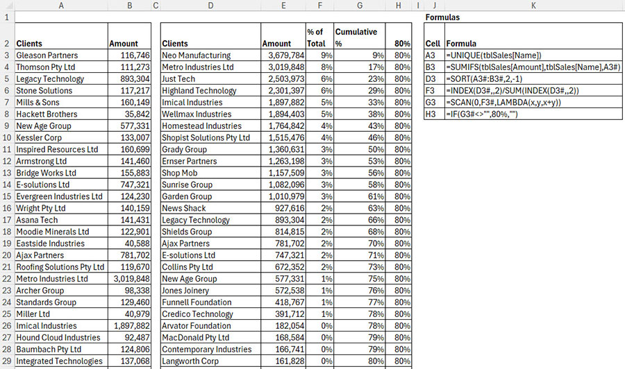 Excel screenshot