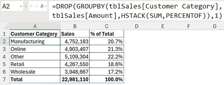 Excel screenshot