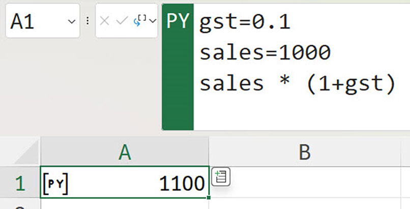 Excel screenshot