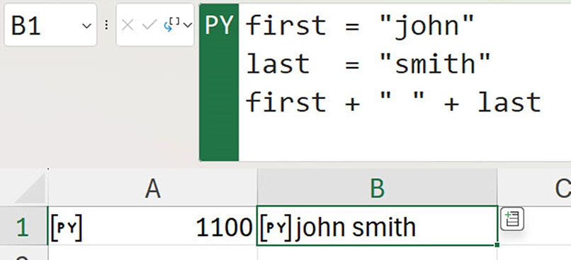 Excel screenshot