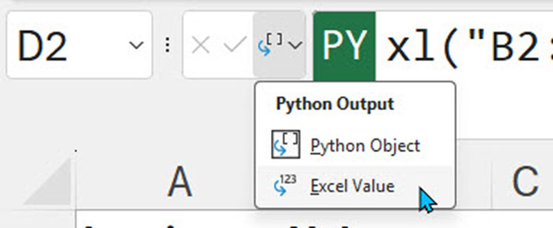 Excel screenshot