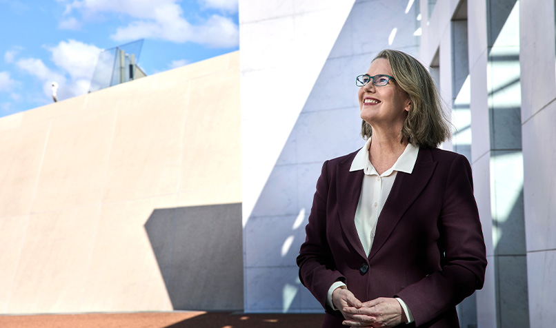 Caralee McLiesh standing outside canberra