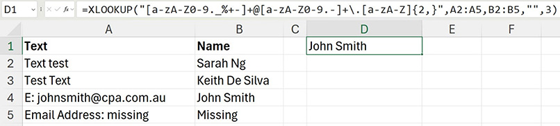 Excel screenshot