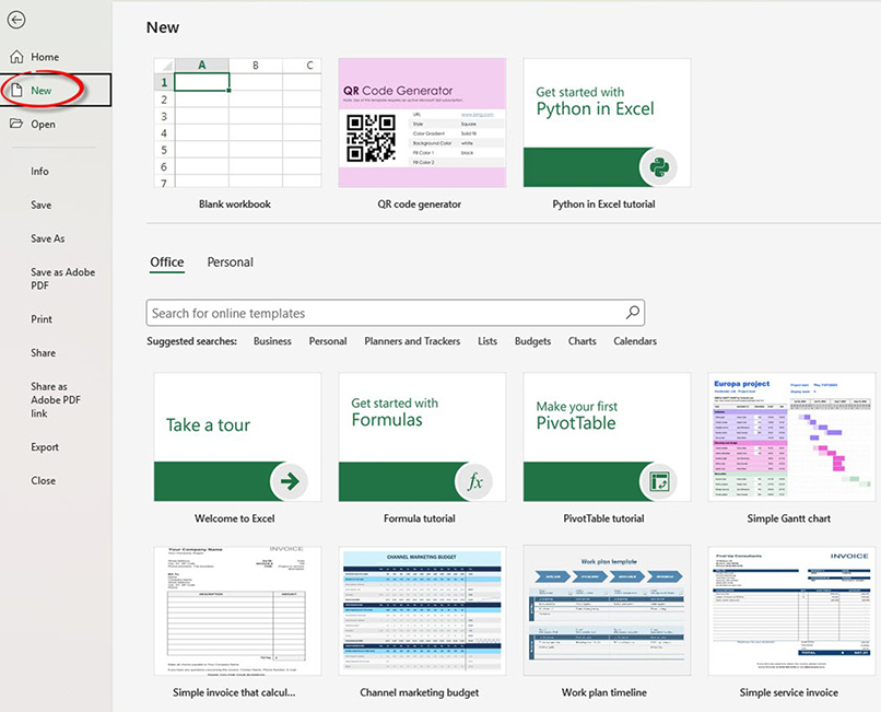Excel screenshot