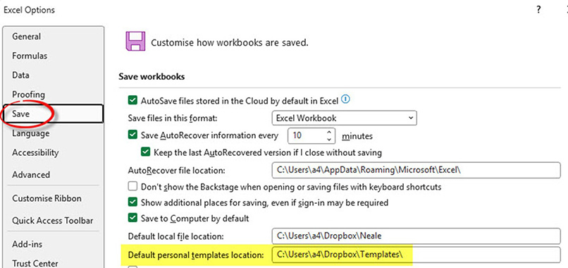 Excel screenshot