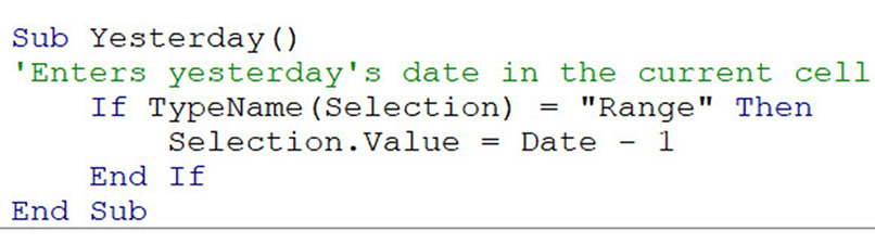 Excel screenshot