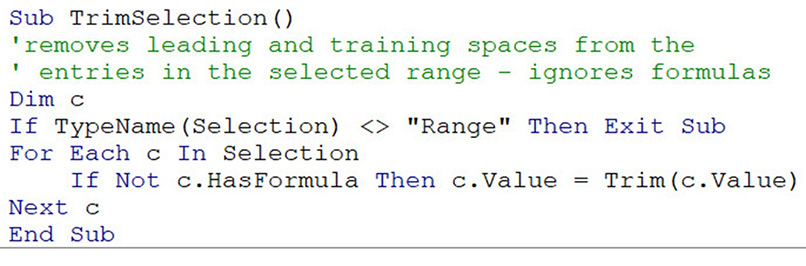 Excel screenshot