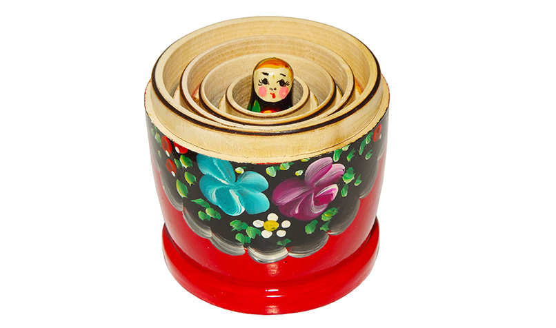 Babushka open with last tiny doll inside