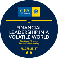 Financial Leadership in a Volatile world micro-credential badge