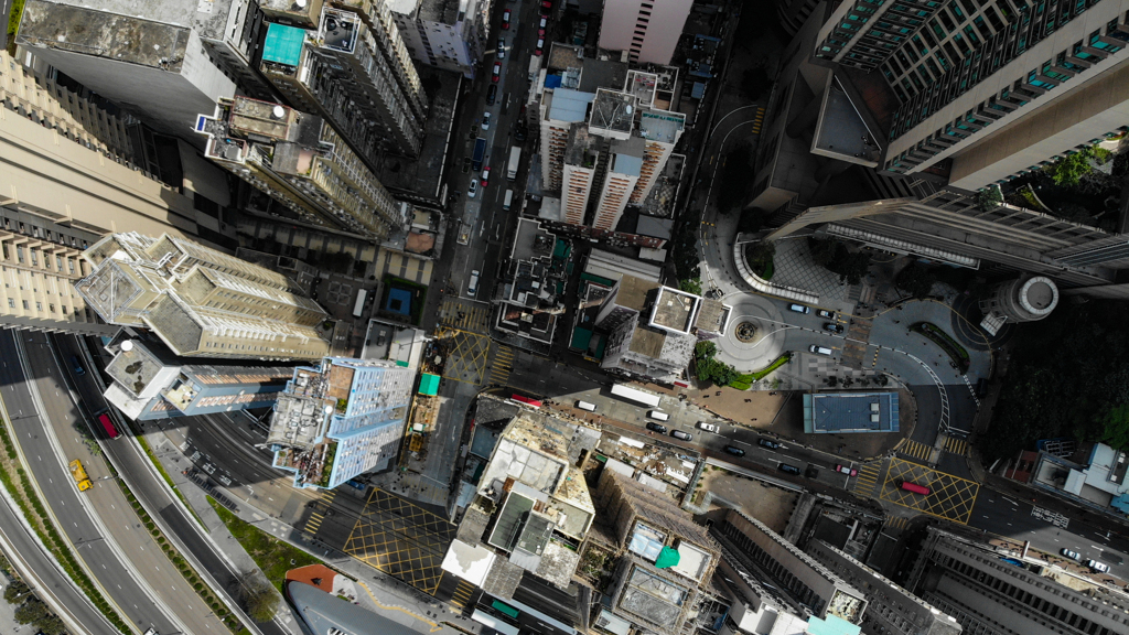 aerial-shot-city-from-above-skyscraper