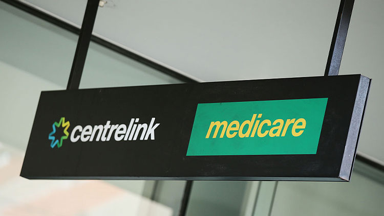Centrelink and medicare sign on building