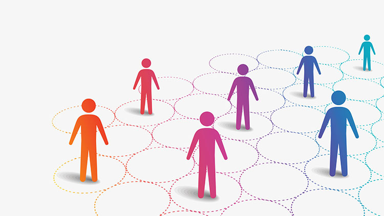 circles people distanced