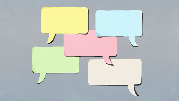 5 speech bubbles