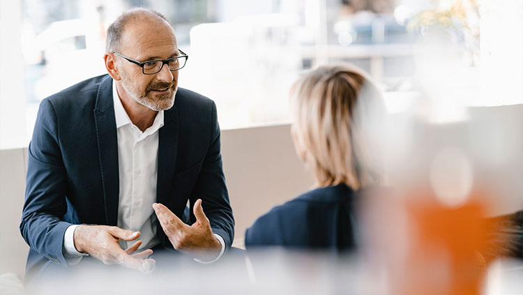 Business people talking meeting informal