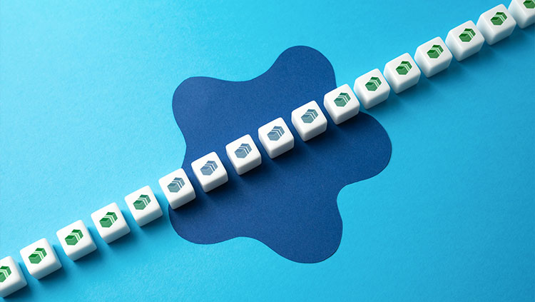 Money blocks washed out in water puddle