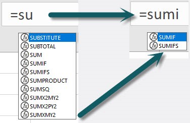 Excel screenshot