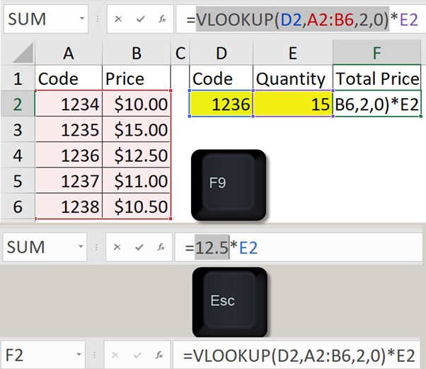 Excel screenshot