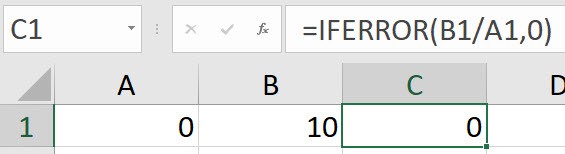 Excel screenshot