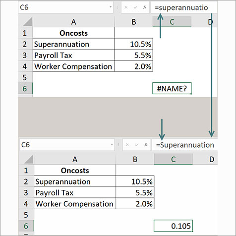 Excel screenshot