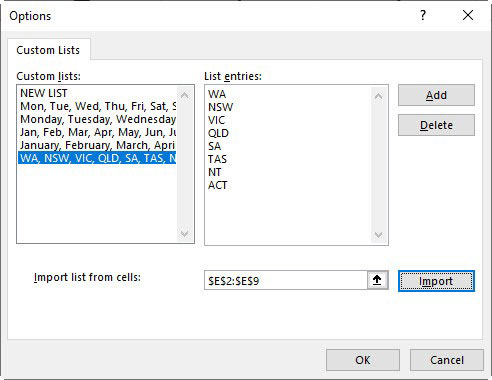 Excel screenshot