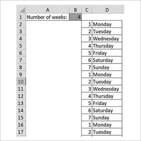 Excel screenshot